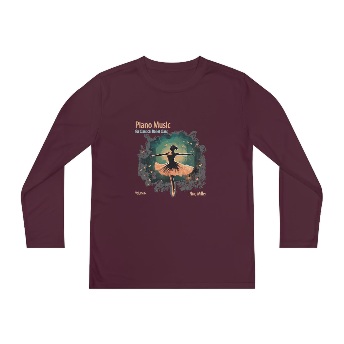 Piano Music for Classical Ballet Class Vol. 6 - Youth Long Sleeve Competitor Tee