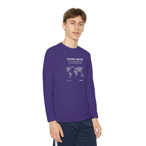 Piano Music for Character Dance Class - Youth Long Sleeve Competitor Tee