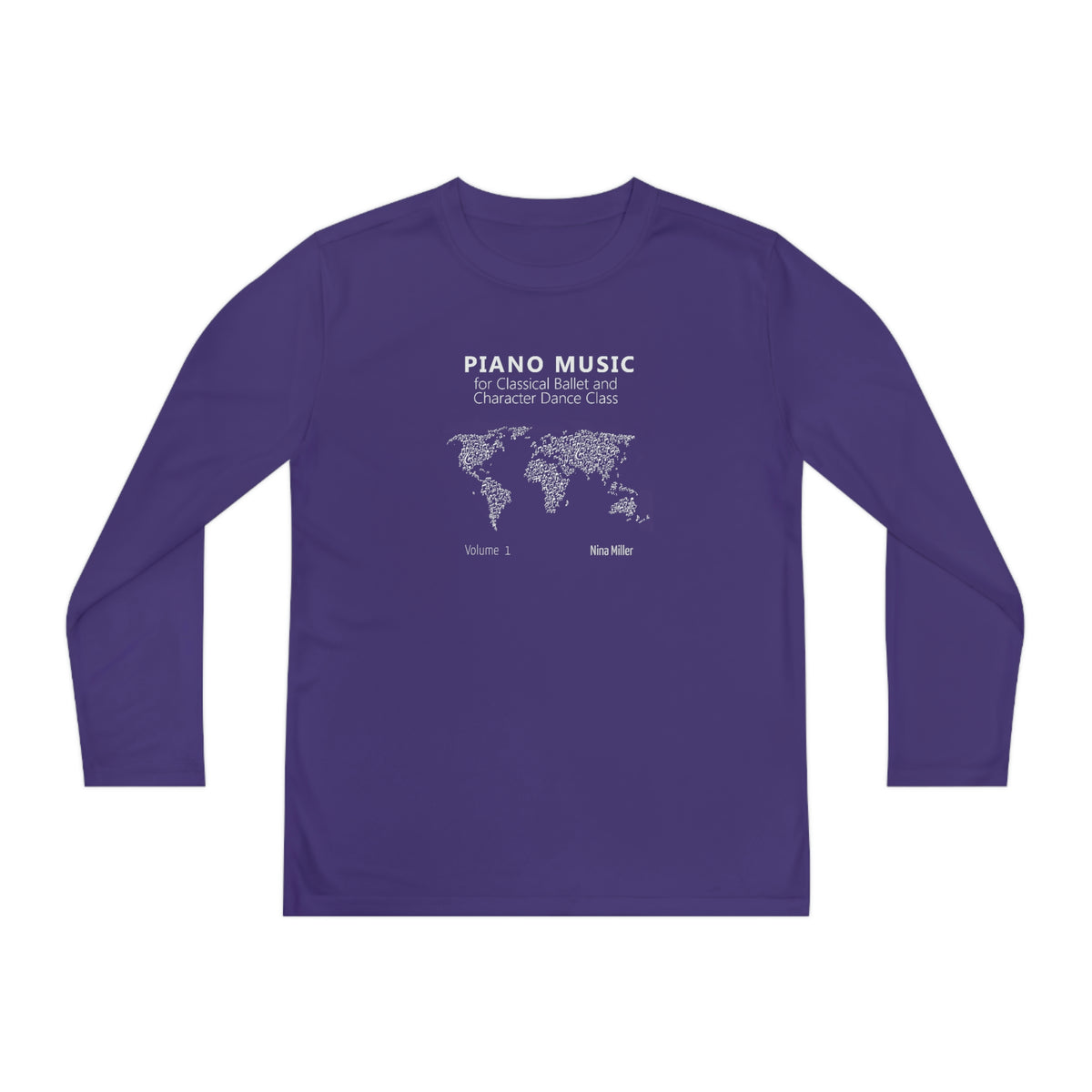 Piano Music for Character Dance Class - Youth Long Sleeve Competitor Tee