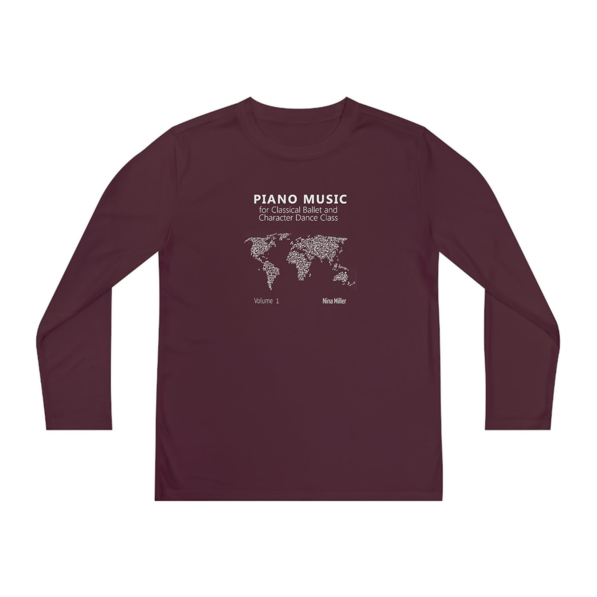 Piano Music for Character Dance Class - Youth Long Sleeve Competitor Tee