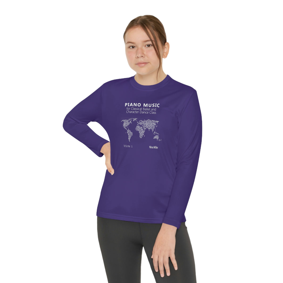 Piano Music for Character Dance Class - Youth Long Sleeve Competitor Tee
