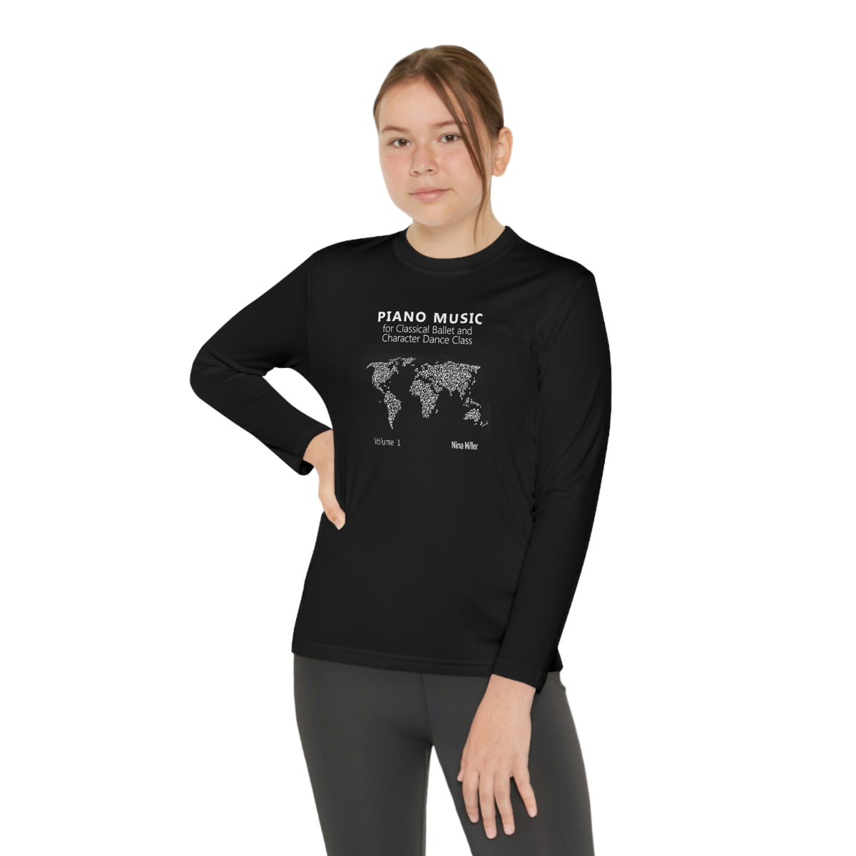 Piano Music for Character Dance Class - Youth Long Sleeve Competitor Tee