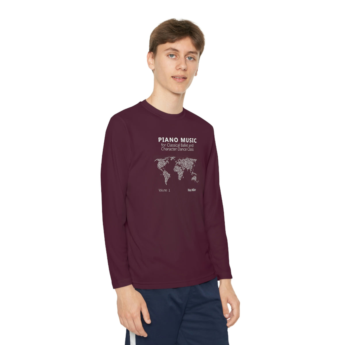 Piano Music for Character Dance Class - Youth Long Sleeve Competitor Tee