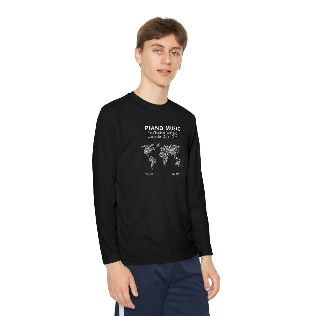 Piano Music for Character Dance Class - Youth Long Sleeve Competitor Tee