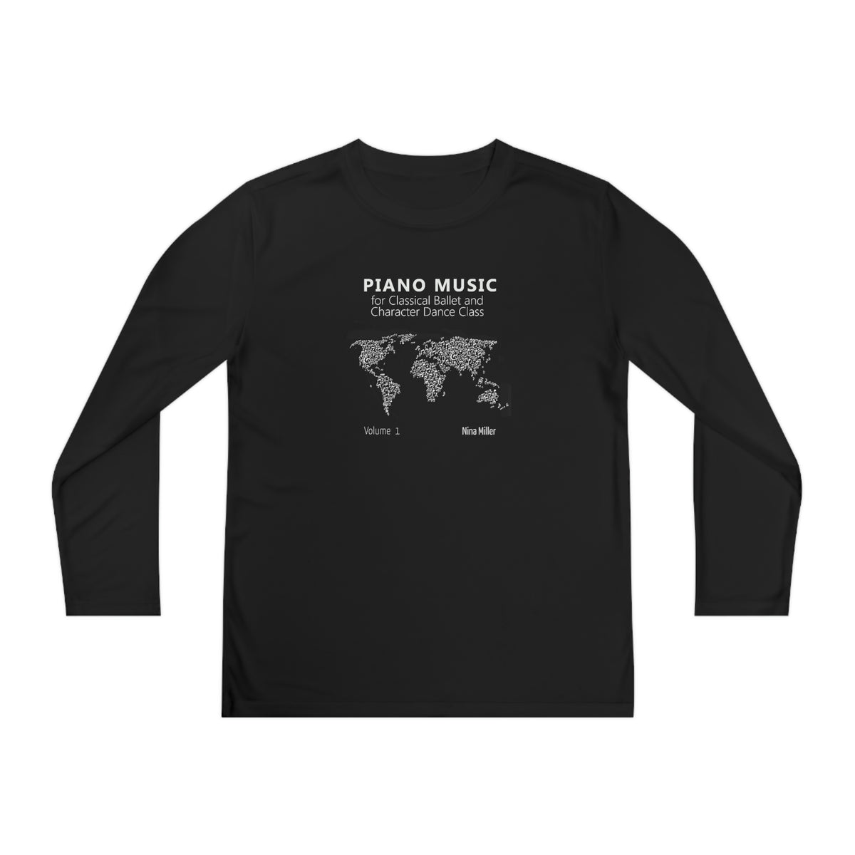 Piano Music for Character Dance Class - Youth Long Sleeve Competitor Tee