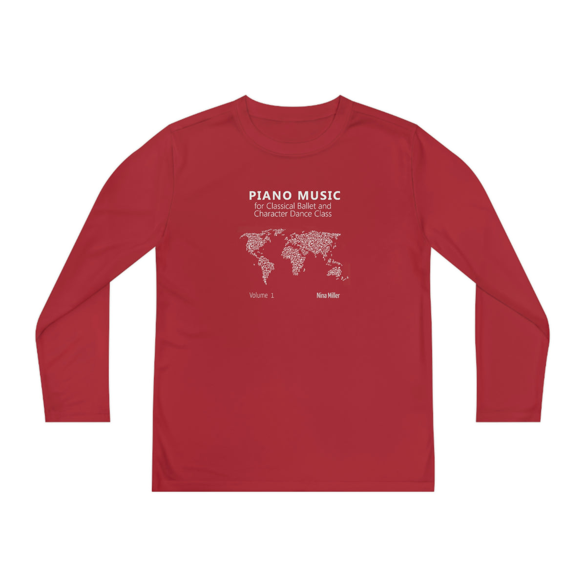 Piano Music for Character Dance Class - Youth Long Sleeve Competitor Tee