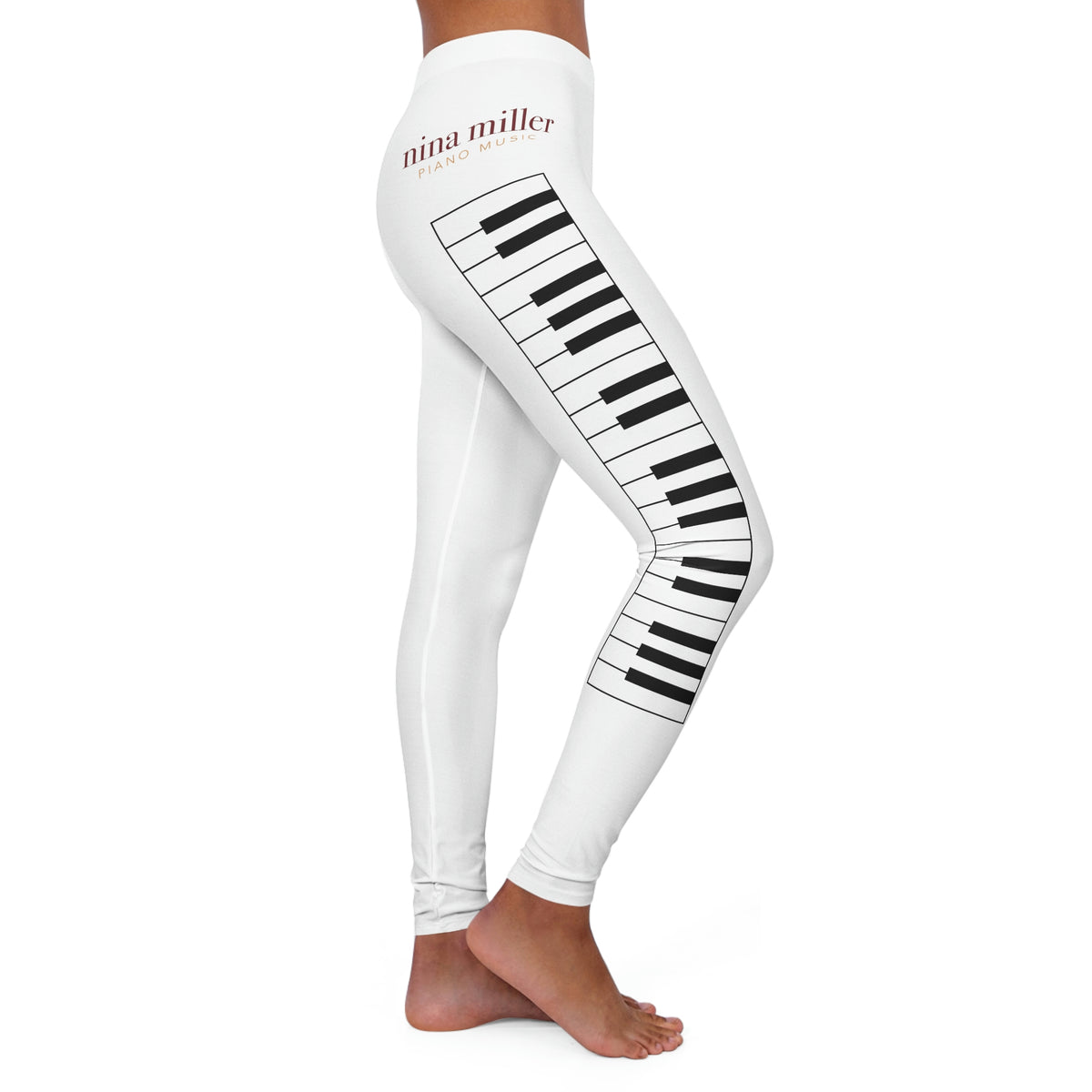 Nina Miller Piano Music, Keyboard - Women's Spandex Leggings